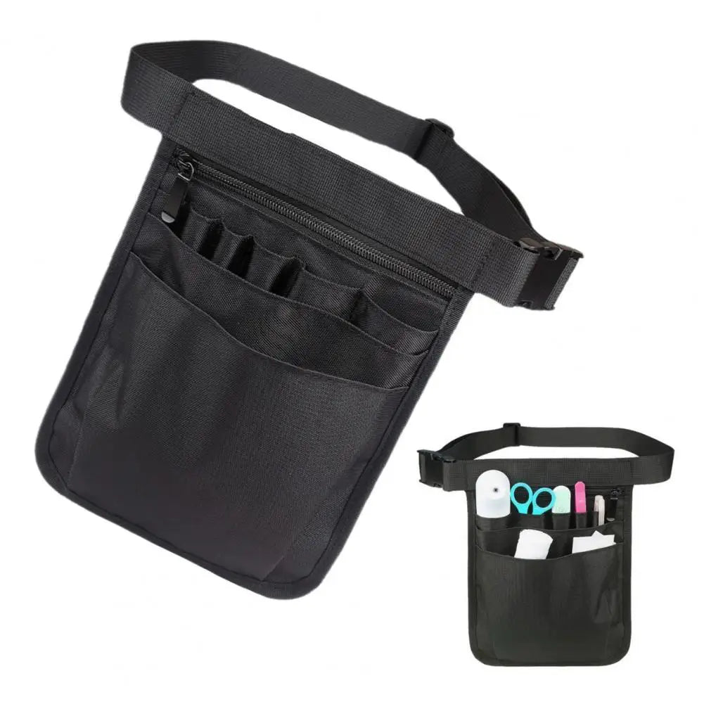 Barber Tools Bag Waterproof Nurse Belt Bag with Adjustable Strap Multi-layered Storage for Barber Tools Capacity Outdoor Tool