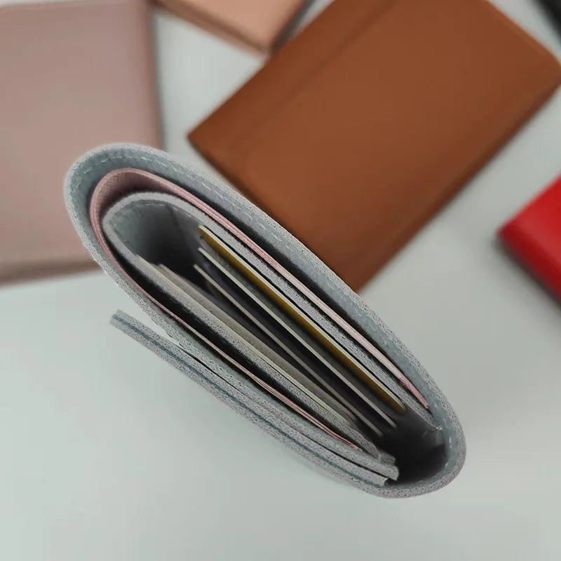 Women Short Wallets PU Leather Slim Simple Female Coin Purse Card Holder Quality Small Ladies Student Wallet Hasp Mini Clutch