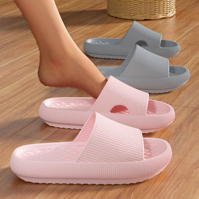 Summer Trend Concise Ladies' Home Shoes For Women Cosy Non-slip Slides Lithe Soft Sandals Men Slippers Couple Indoor Flip Flops